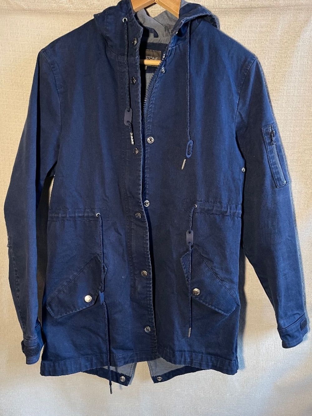 Slate & Stone Navy Hooded Utility Jacket